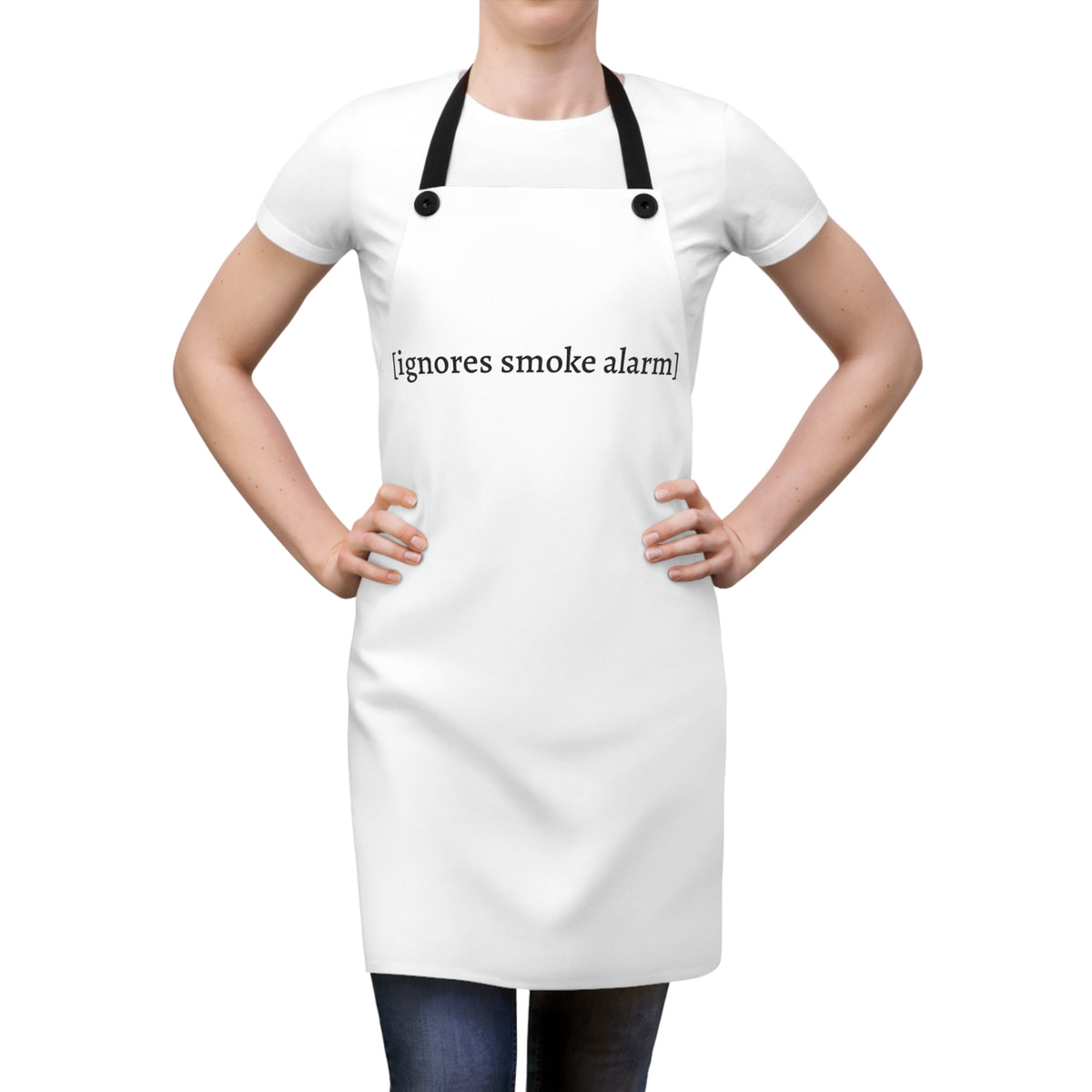[ignores smoke alarm] — Unisex Kitchen Apron