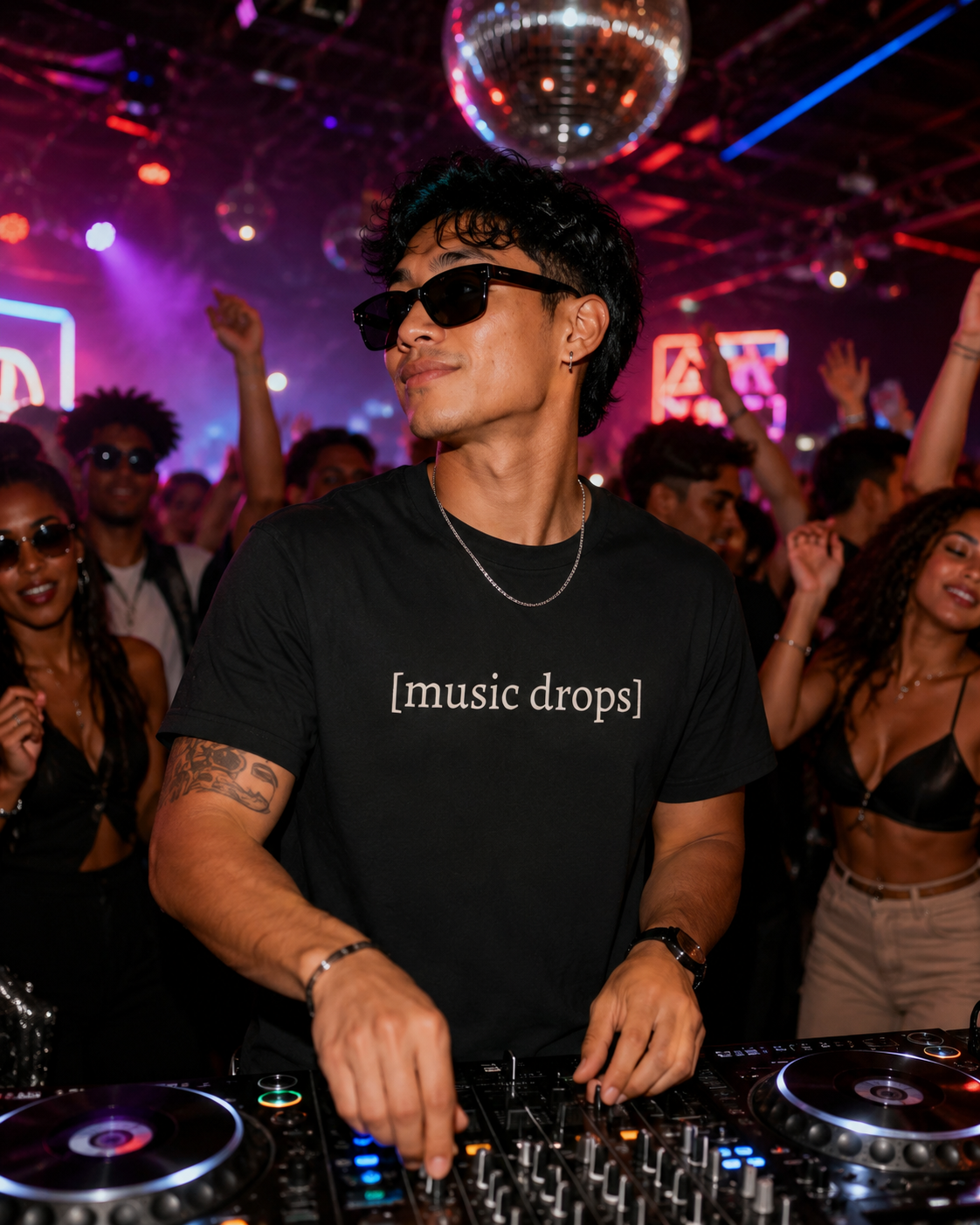 [music drops] — Unisex Jersey Tee