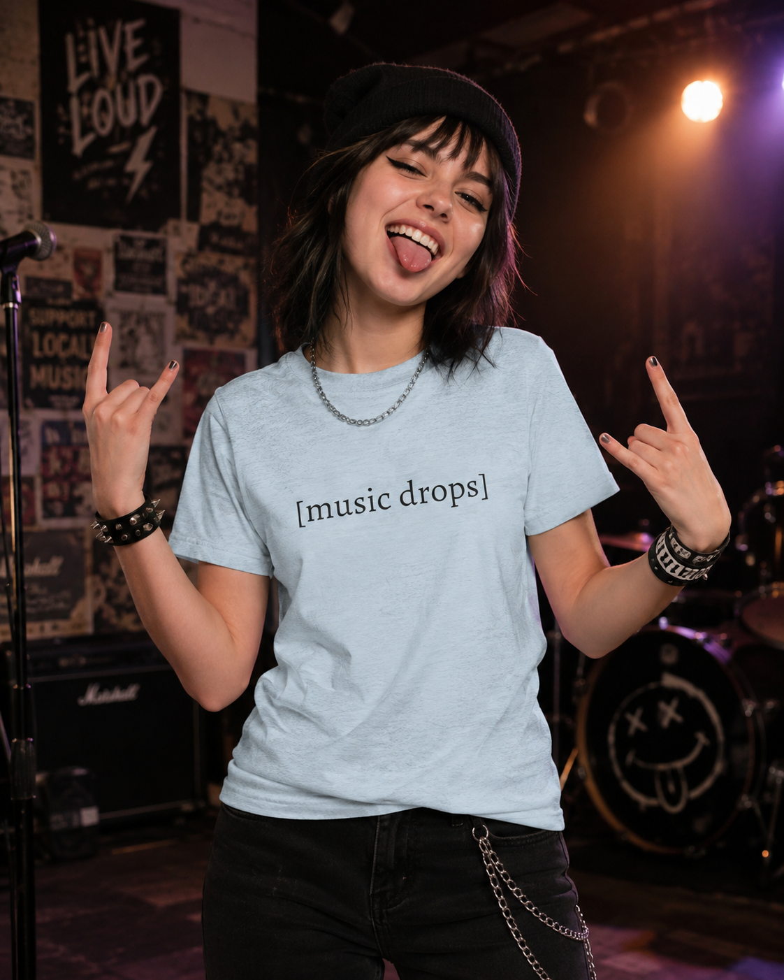 [music drops] — Unisex Jersey Tee