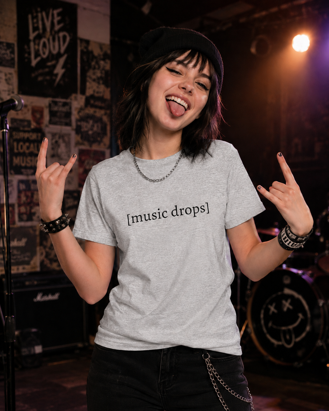 [music drops] — Unisex Jersey Tee