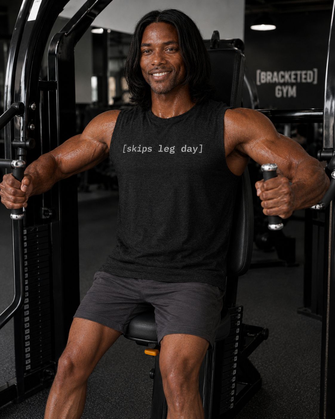 [skips leg day]  —  Unisex Muscle Tank